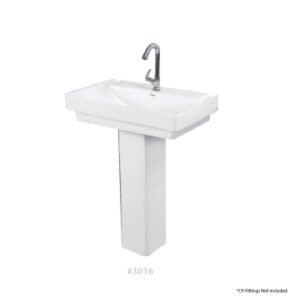 P4® CERAMIC Wash basin pedestal square #3016