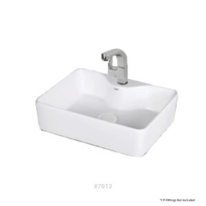 P4® CERAMIC Counter Top Wash Basin Square #7012
